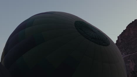 hot air balloon over cappadocia at sunrise/sunset