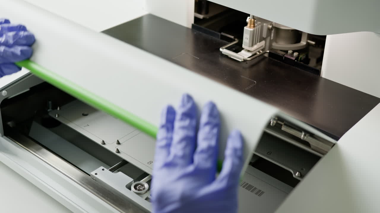 Lab Technician Operating a Scientific Instrument