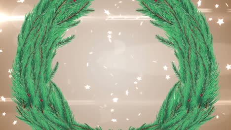 animation of christmas decoration over falling stars