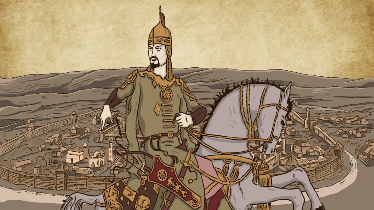 Historical Illustration of a Mongol Warrior