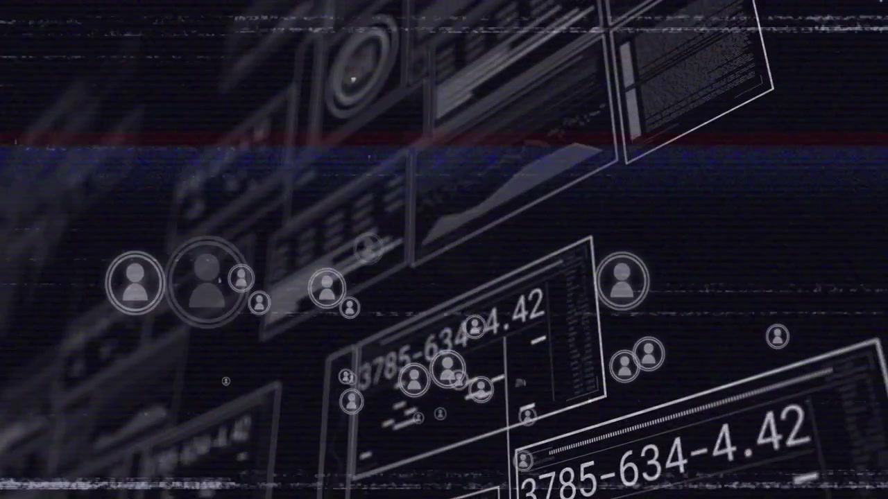 On grid load circular avatar icons appearing clustering pulsing and fading out updating data panels