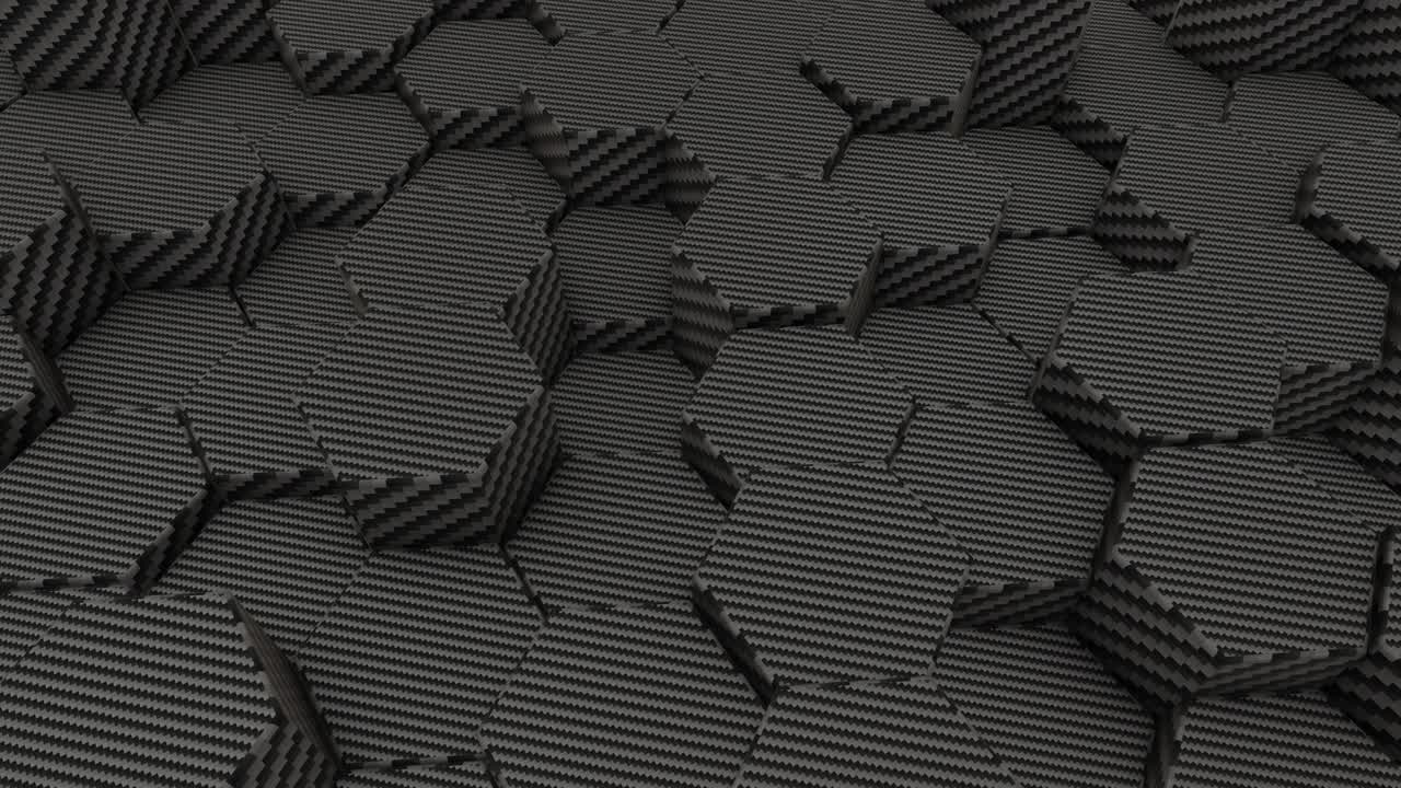 fondo de la tecnología de fibra negra abstracta (loopable)