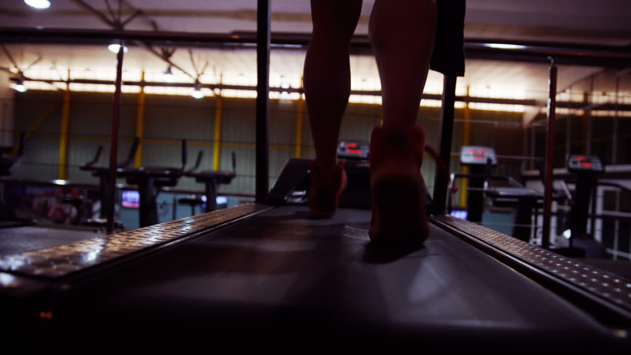 Man running on the treadmill