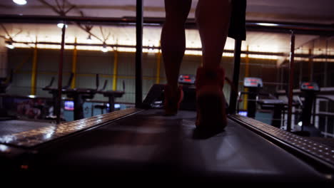 man running on the treadmill