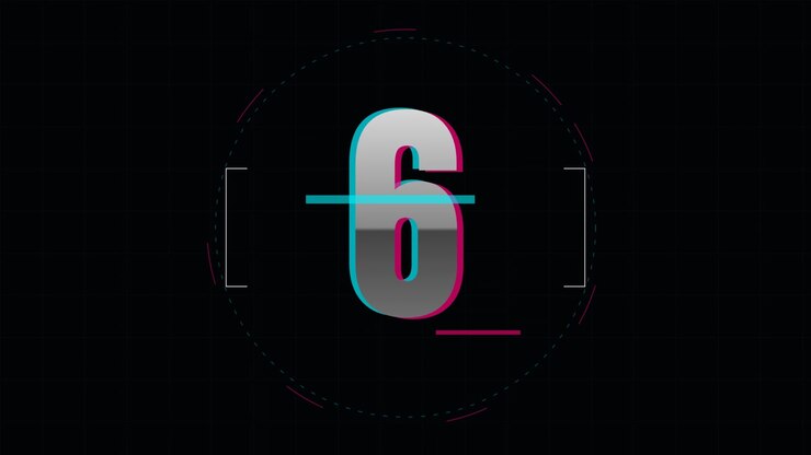 Digital Countdown Timer with Glitch Effects