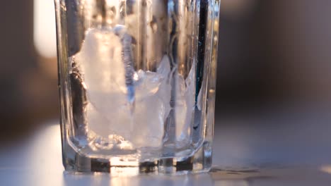 glass of water with ice