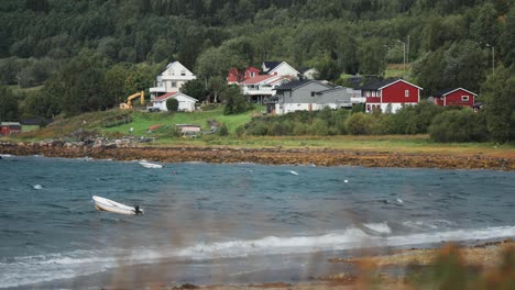 a small village on the coast of the fjord