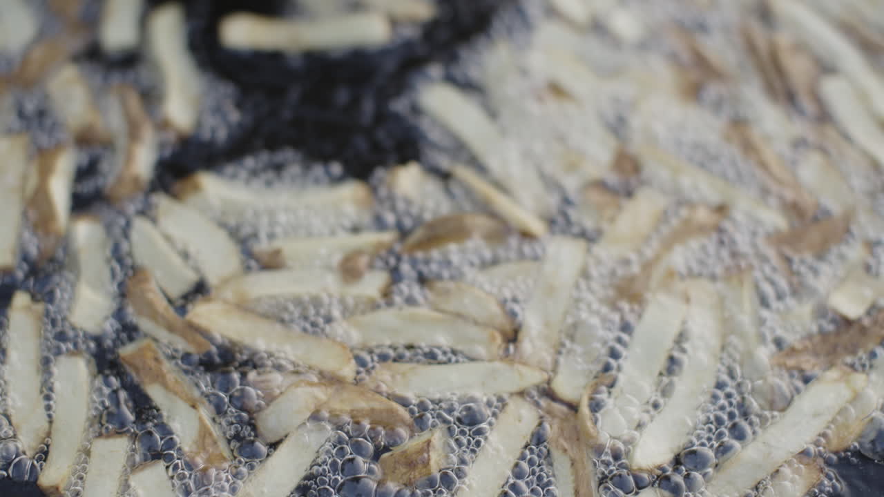 French Fries Cooking in Oil