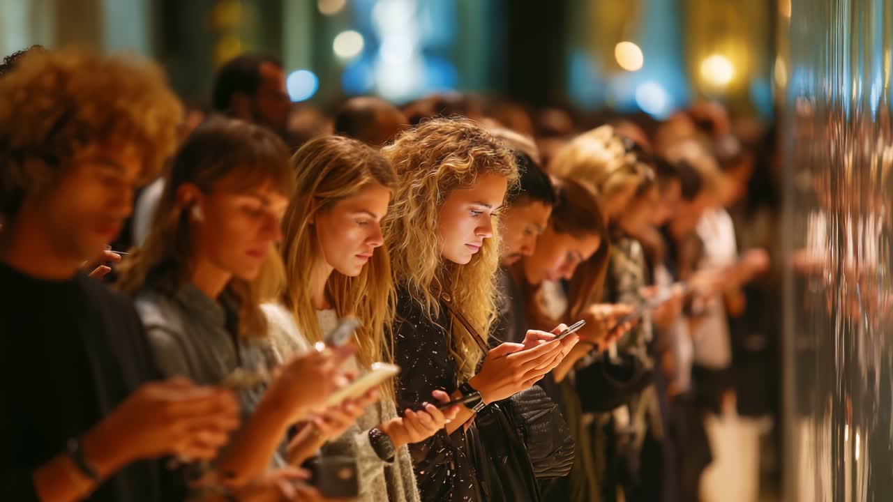 A Diverse Crowd Engaged with Smartphones: Capturing the Modern Experience of Connection and Disconnection in a Rapidly Changing Digital Landscape