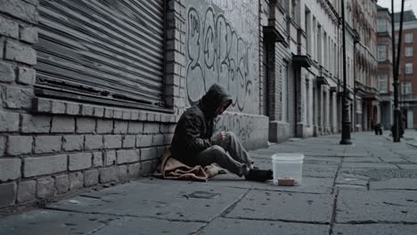 homeless man on the street