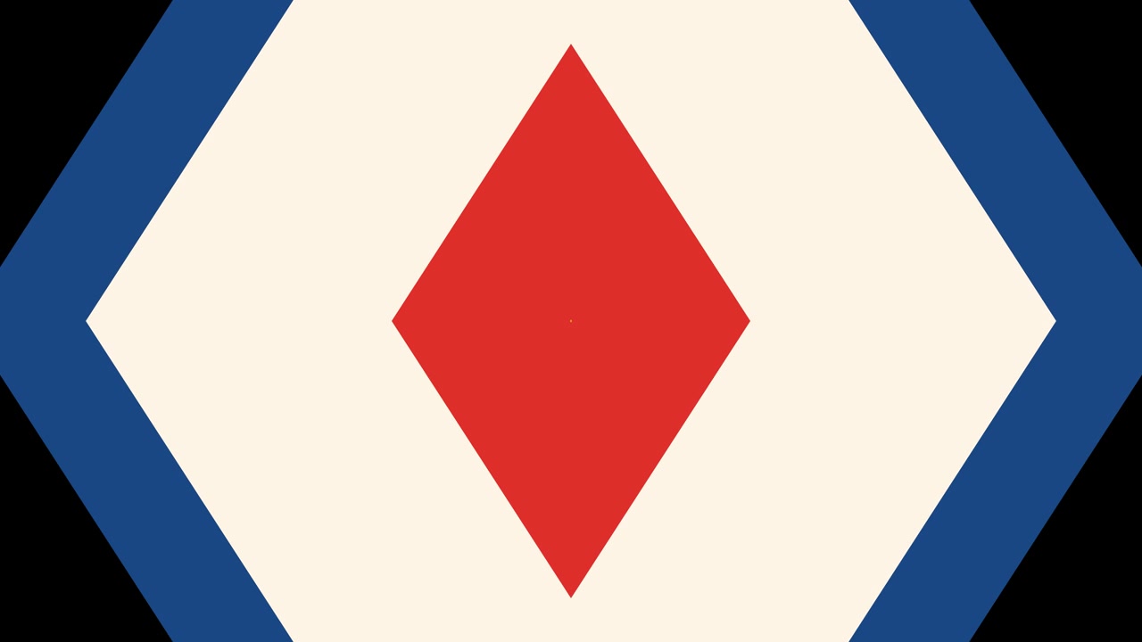 Abstract Geometric Diamond Shape Expanding and Contracting Animation