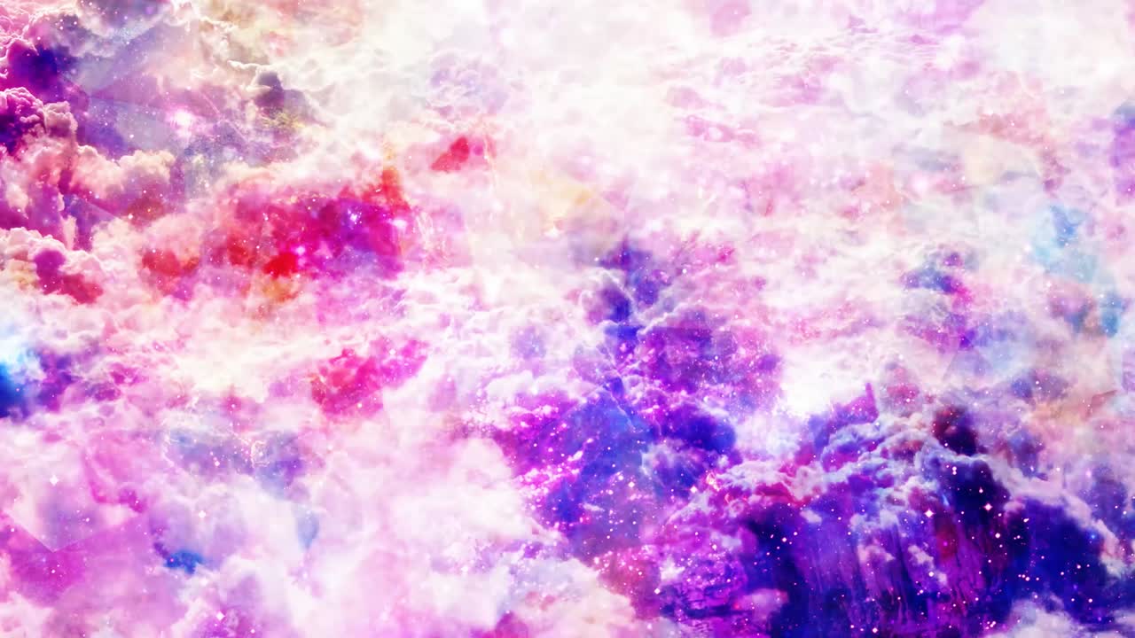 Mystical Purple Abstract Clouds with Fast Turbulent Particles - 4K Seamless Loop Motion Background Animation