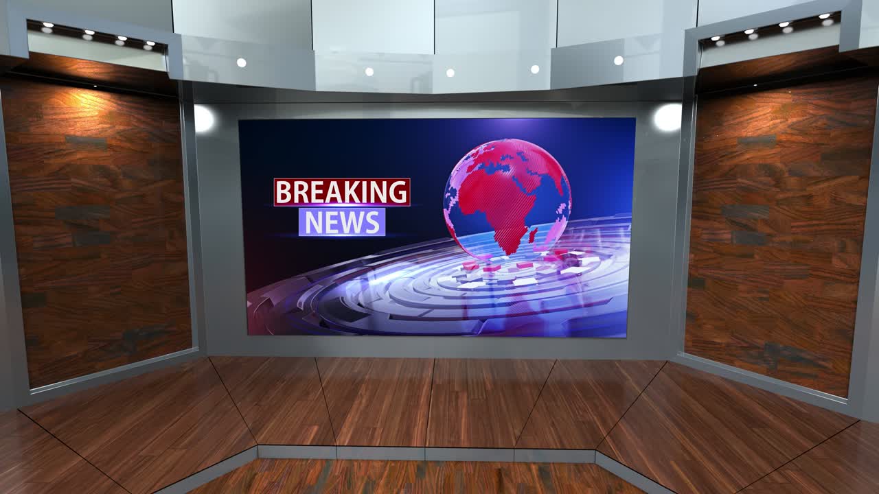 3D 가상 TV 스튜디오 뉴스