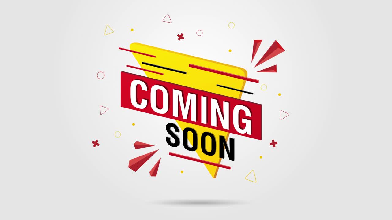 Coming Soon banner Animation for Green Screen or Color Key