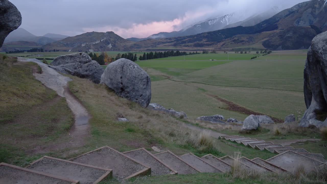Castle Hill Or Kura Tawhiti Conservation Area In South Island, New Zealand - Wide Shot