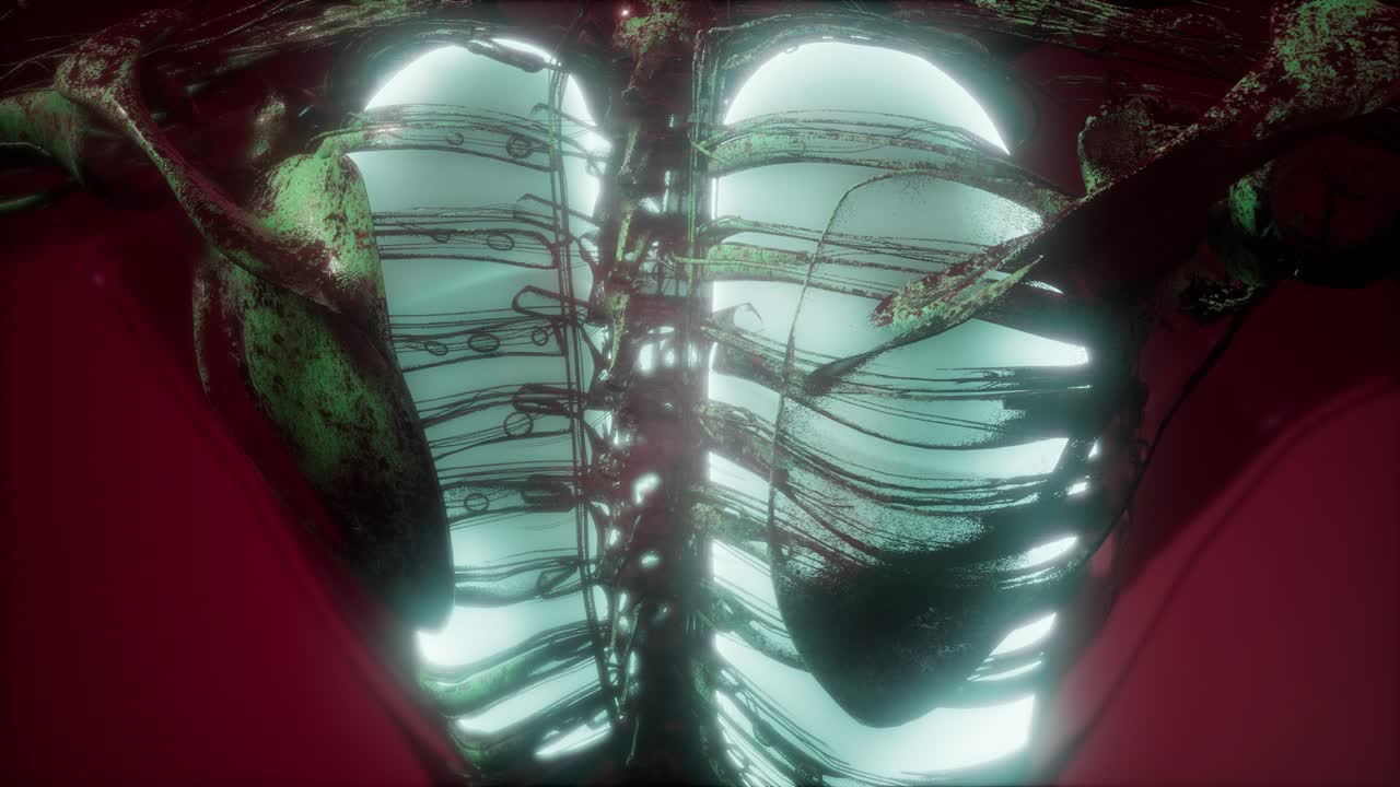 cuerpo humano con pulmones visibles