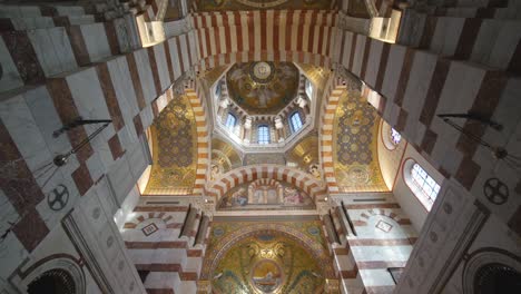 inside view of the basilica notre-dame de la garde in marseille.