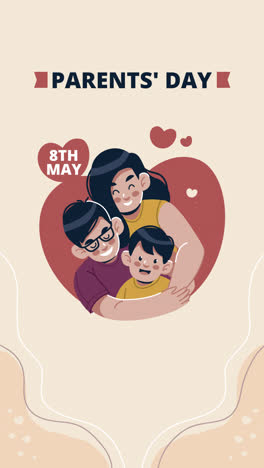 happy parents' day illustration