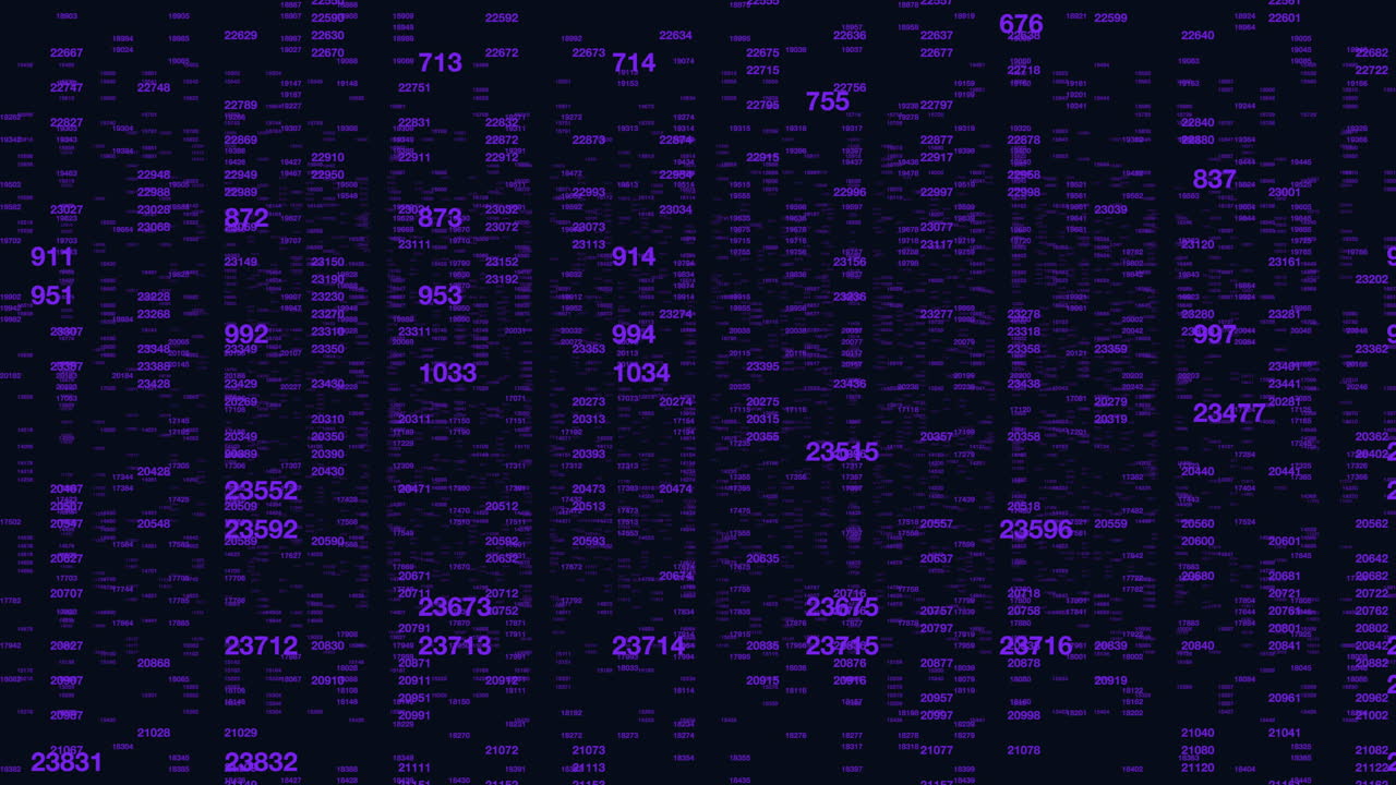 patrón de números aleatorios en las filas