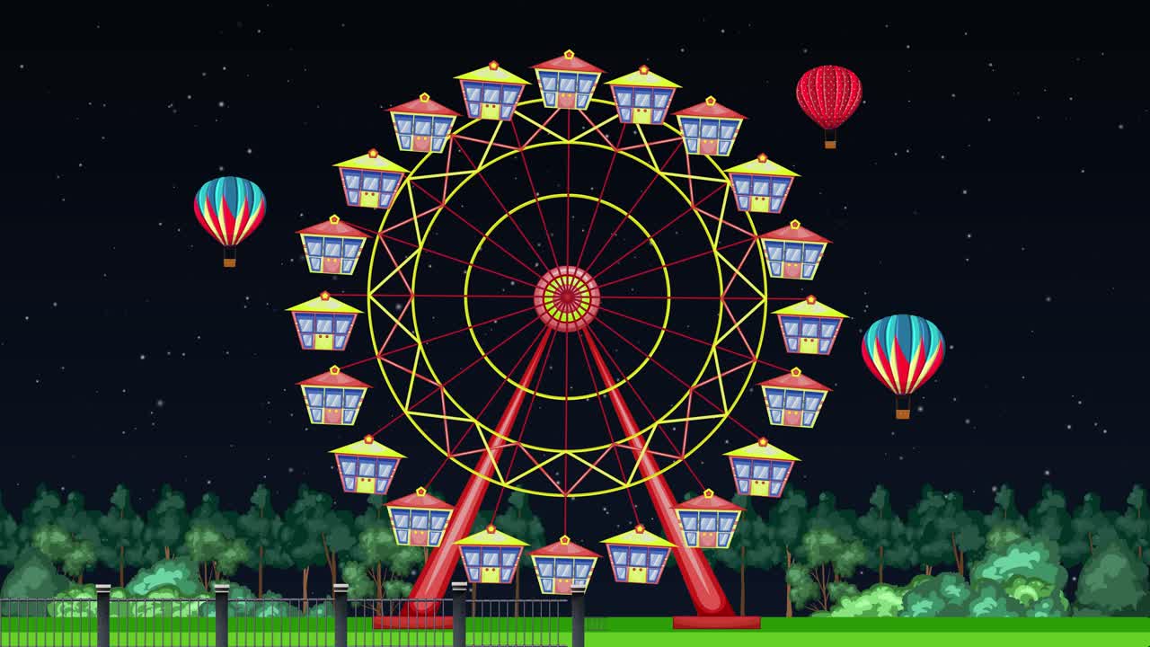 페리스, 불꽃놀이, 그리고 열기 풍선.