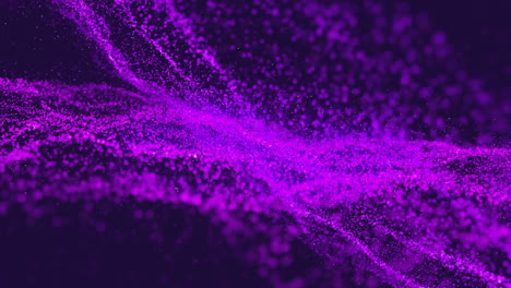 animation of glowing purple light spots moving over black background