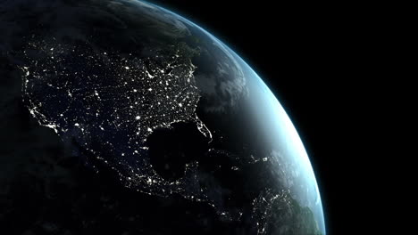 vista por satélite de la tierra