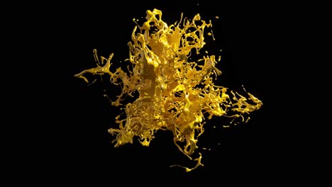 golden liquid splash