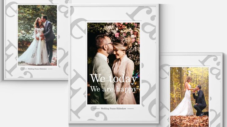 Elegant Wedding Slideshow and Photo Album Frames