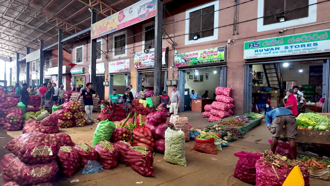 Busy Produce Market in Sri Lanka
