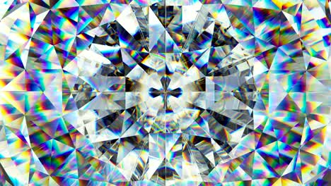 sparkling gemstone macro rotating seamless loop. kaleidoscope