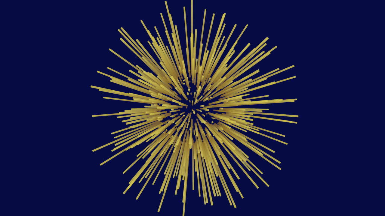 Dynamic golden burst against blue background