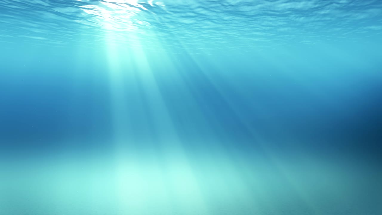 Underwater Scene with Light Rays