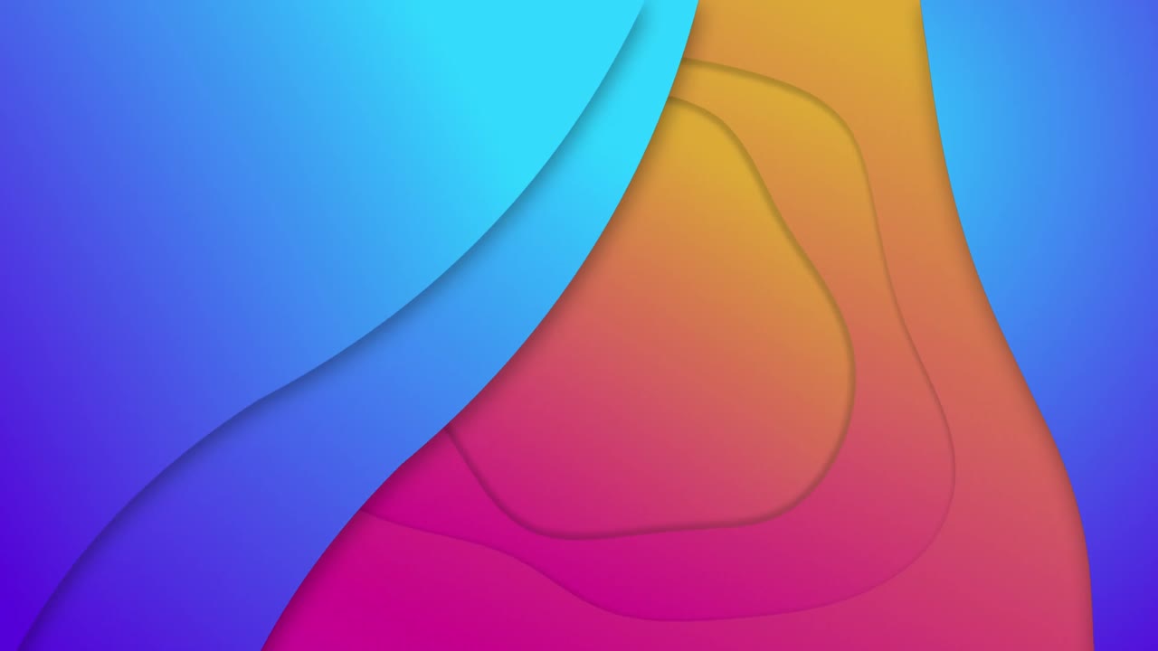 animación de formas que se mueven sobre un fondo rosado