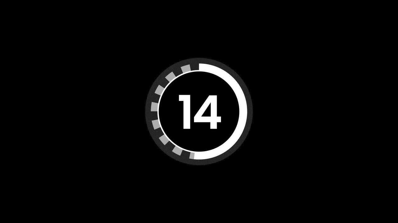 30 Second Digital Countdown Timer on Black Background