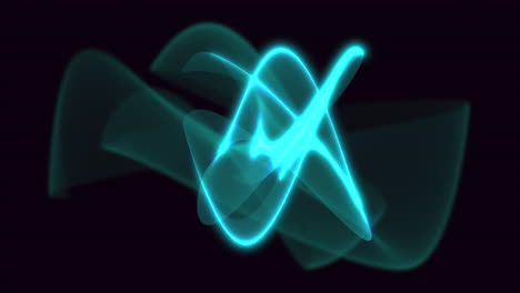 animación resumen neón azul ondas