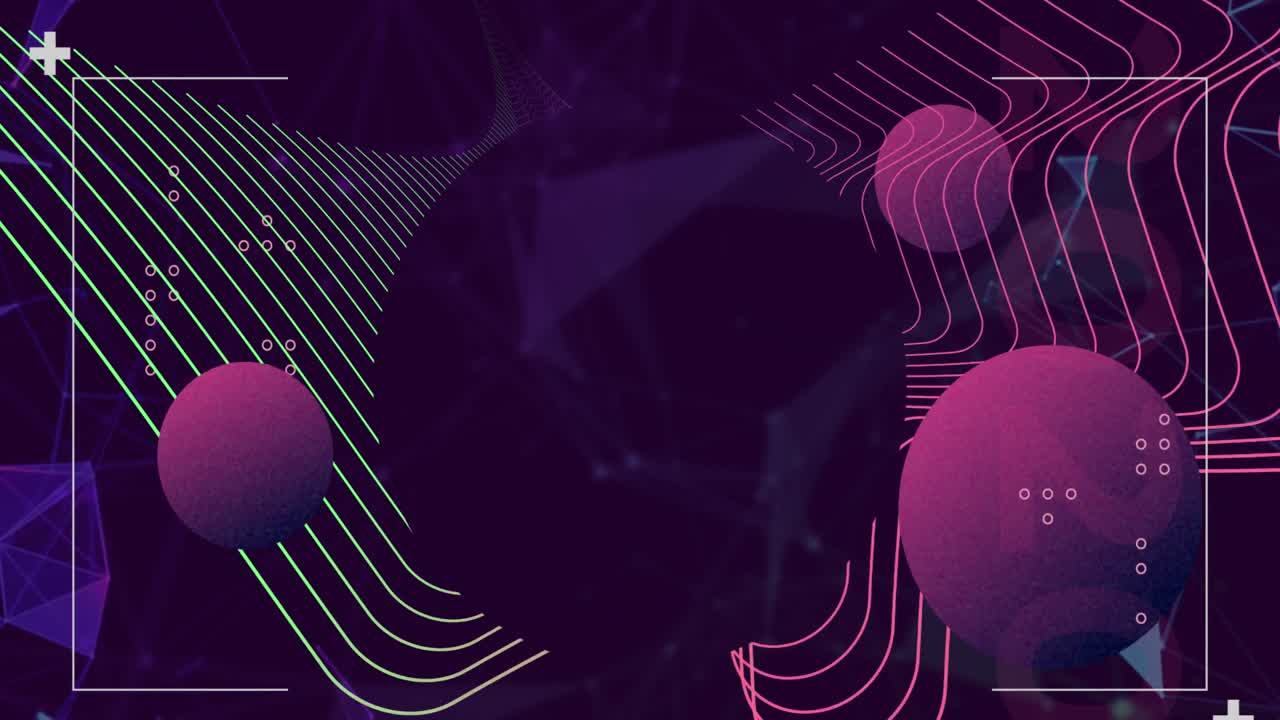 Animazione di globi, elaborazione dati su una rete di connessioni