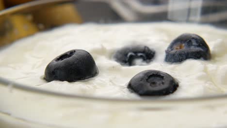 yoghurt parfait con arándanos