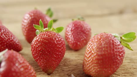 close-up of fresh strawberries