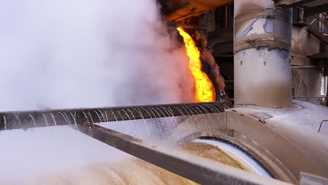 molten metal pouring in a factory