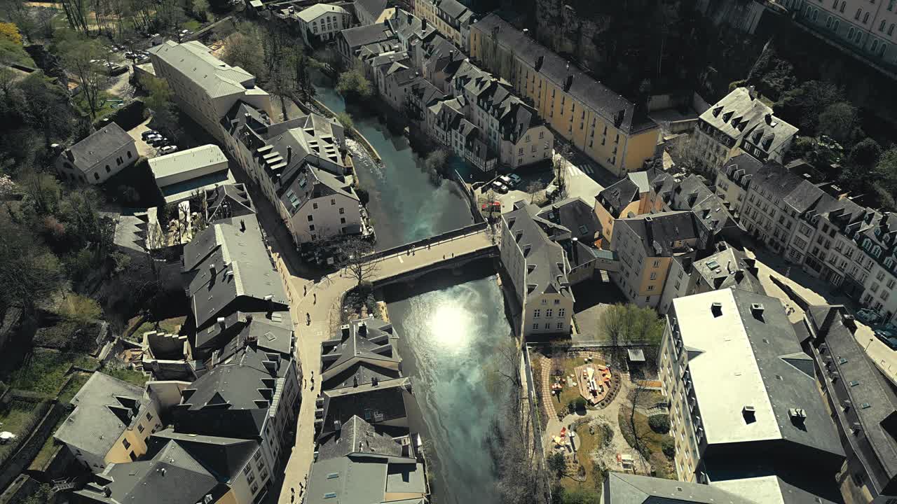 Stunning drone shot capturing Luxembourg on a sunny day