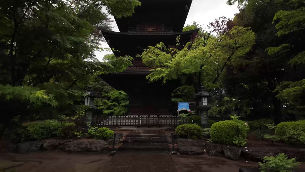 Pagoda Gotokuji Buddhist temple Tokyo Japan landmark Japanese architecture