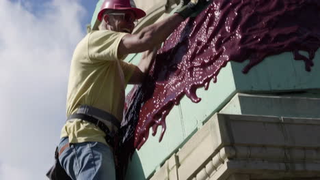 building restoration and maintenance on a tower