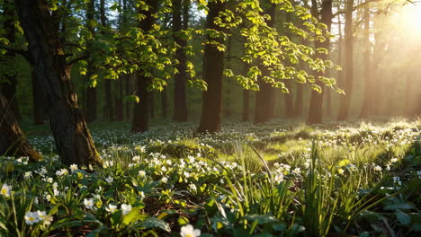 sunlit forest meadow