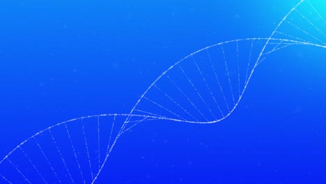 animation of dna structure against blue background