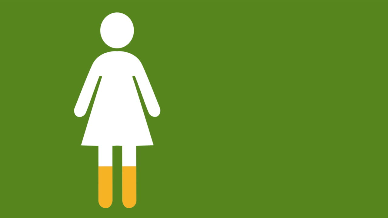 색으로 가득 찬 여성 모양