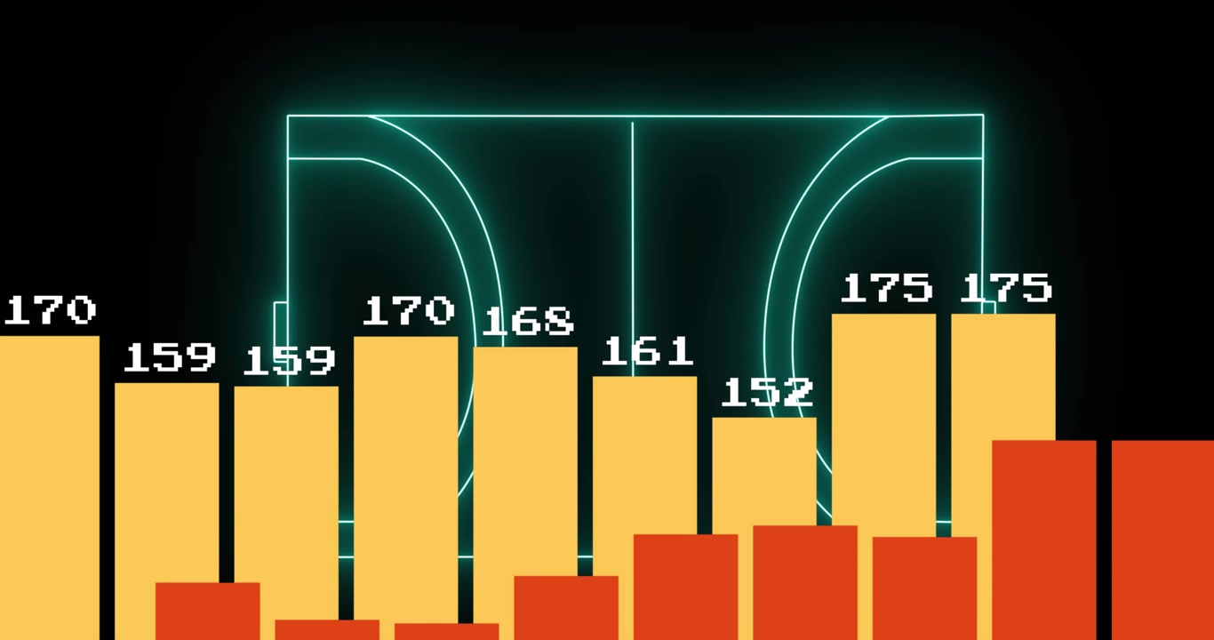 Animation of level up text over blue grid and glowing light trails