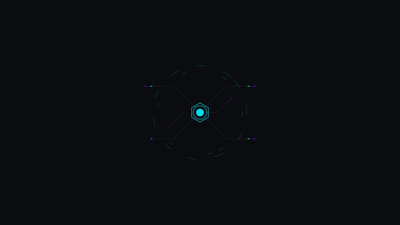Futuristic Digital Interface HUD Element Animation