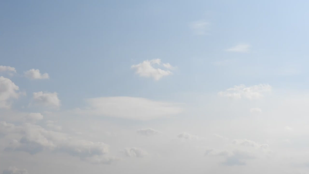 구름 형성 시간 경과, 봄철, 비오는 날