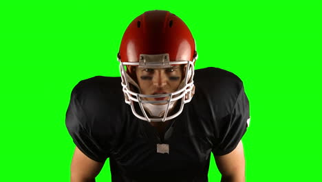 American-football-player-on-green-screen