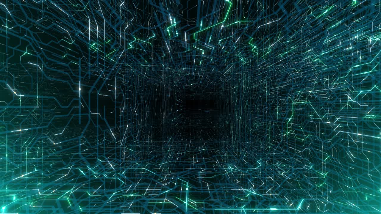 4K seamless loop of printed circuit board (PCB) in motion
